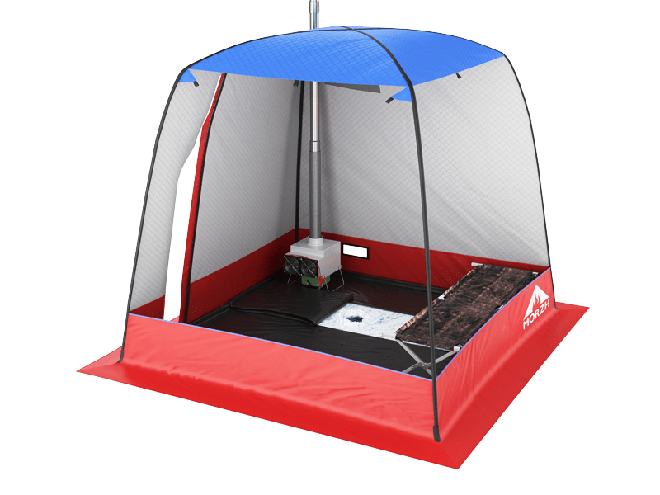 Мобильная баня-палатка МОРЖ c 2-мя окнами (Черный) в Иркутске
