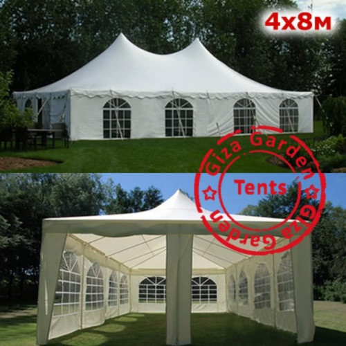 Шатер Пагода Giza Garden 4 х 8 м белый в Иркутске