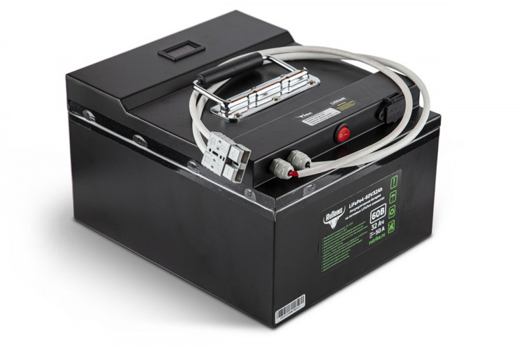 Тяговый железо-фосфатный аккумулятор RuTrike LiFePO4 60V32Ah (50А) в Иркутске