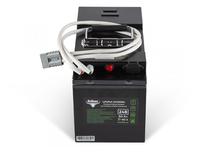 Тяговый железо-фосфатный аккумулятор RuTrike LiFePO4 60V48Ah (60А) в Иркутске