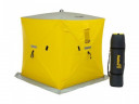 Палатка для рыбалки Helios утепл.Куб 1,5х1,5 желтый/серый в Иркутске