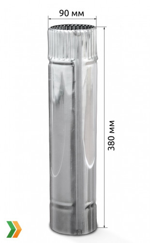 Сегмент трубы дымохода 90 мм. в Иркутске