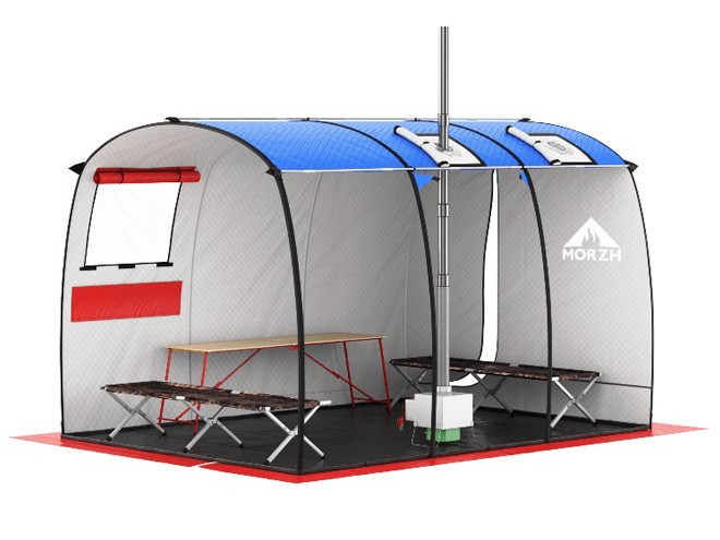 Мобильная баня-палатка МОРЖ Max (Черный) в Иркутске