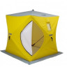 Палатка для рыбалки Helios утепл. Куб 1,8х1,8 желтый/серый в Иркутске