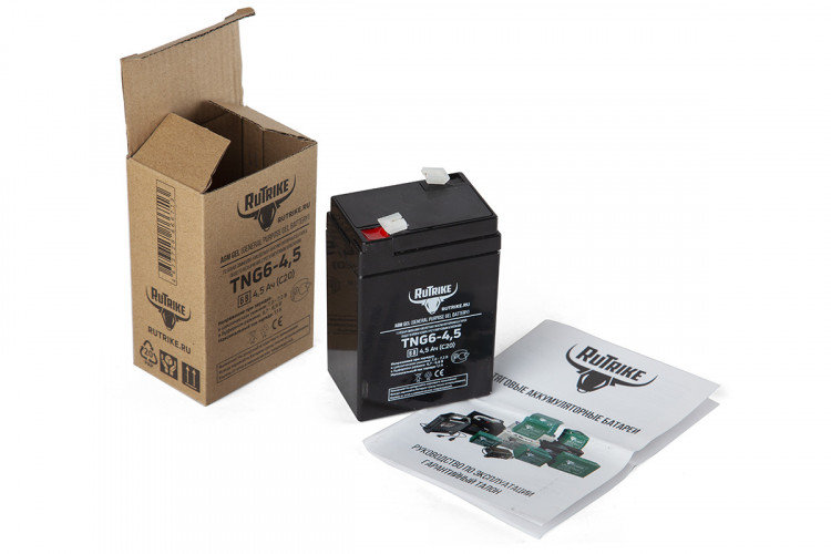 Тяговый гелевый аккумулятор RuTrike TNG 6-4,5 (6V4,5A/H C20) в Иркутске