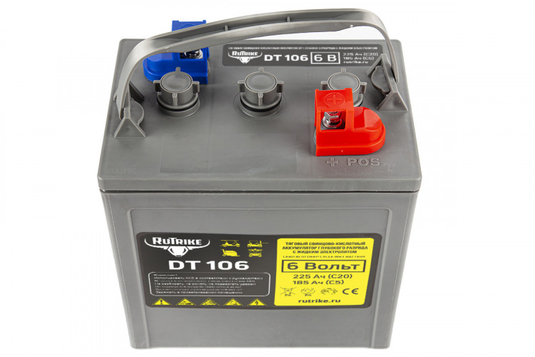 Тяговый аккумулятор RuTrike WET DT106 (T-105) 6V155A/H C3 в Иркутске