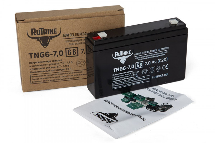 Тяговый гелевый аккумулятор RuTrike TNG 6-7.0 (6V7.0 A/H C20) в Иркутске