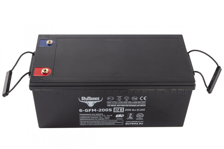 Тяговый гелевый аккумулятор RuTrike 6-GFM-200 (12V200A/H C20) в Иркутске