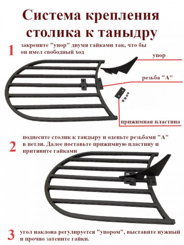 Боковой столик для тандыра в Иркутске