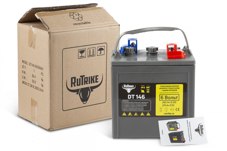 Тяговый аккумулятор RuTrike WET DT146 (T-145) 6V170A/H C3 в Иркутске