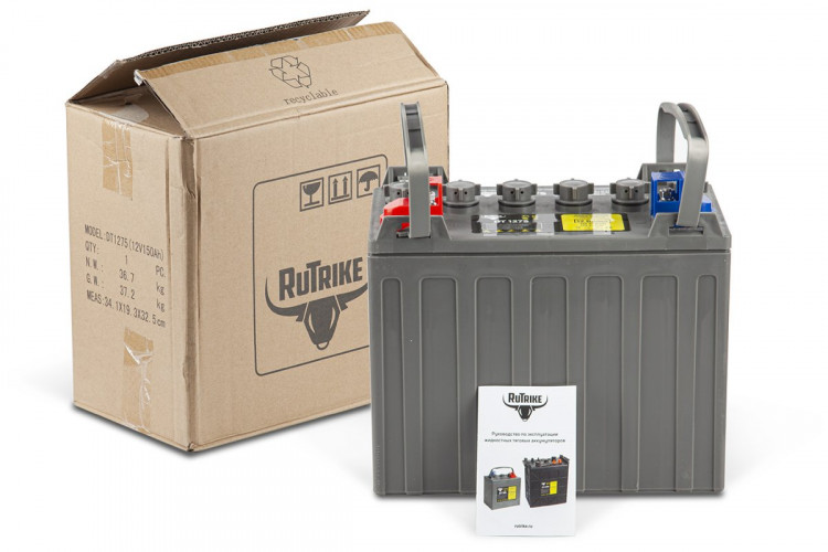Тяговый аккумулятор RuTrike WET DT1275 (T1275) 12V100A/H C3 в Иркутске