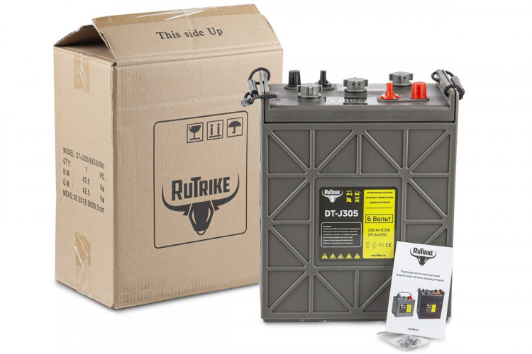 Тяговый аккумулятор RuTrike WET DT-J305 6V215A/H C3 в Иркутске