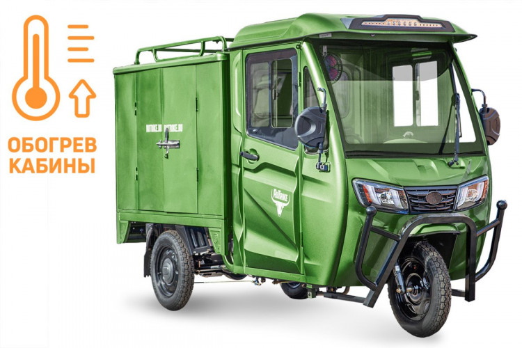 Электротрицикл Rutrike КАРГО Кабина Дуал обогрев 1500 фургон в Иркутске