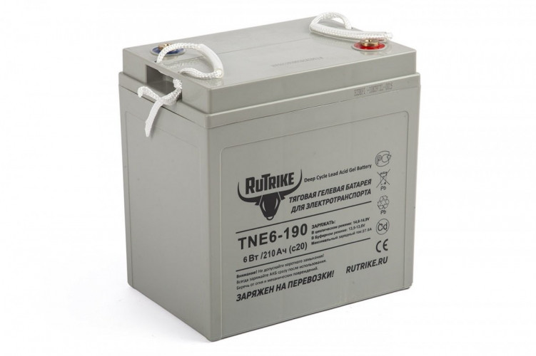 Тяговый гелевый аккумулятор RuTrike TNE6-190 (6V210A/H C3) в Иркутске