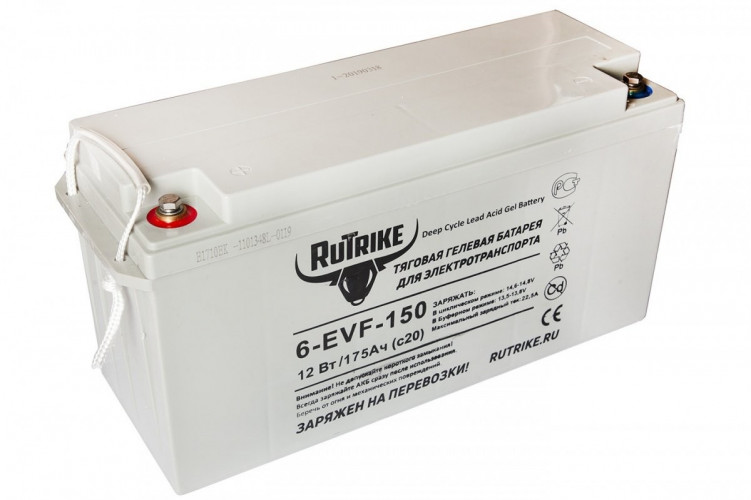 Тяговый гелевый аккумулятор RuTrike 6-EVF-150A (12V150A/H C3) в Иркутске