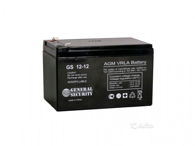 Аккумулятор General Security GS 12-12 L (12 В, 12 Ач) в Иркутске