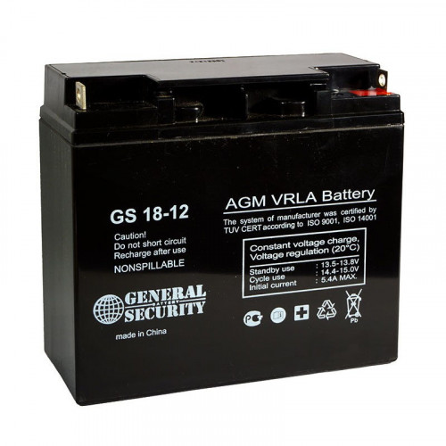 Аккумулятор General Security GS 12-18 L Kl (12 В, 18 Ач) в Иркутске
