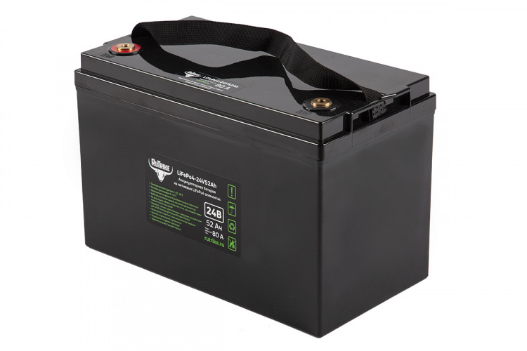 Тяговый железо-фосфатный аккумулятор RuTrike LiFePO4 24V52Ah (80A) в Иркутске