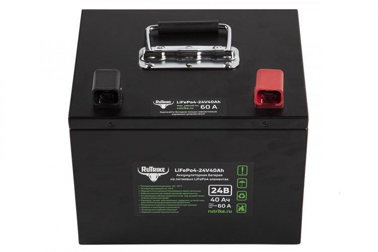 Тяговый железо-фосфатный аккумулятор RuTrike LiFePO4 24V40Ah (60A) в Иркутске